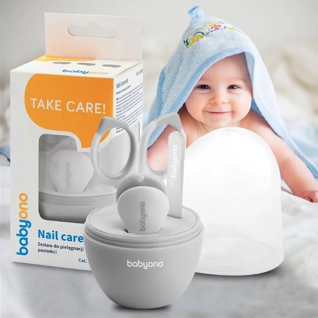 Косметичний набір (пилочка, ножиці, щипчики) (Сірий) "BabyOno"