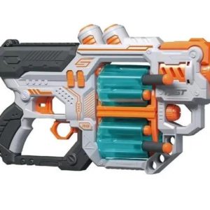 Игрушечный пистолет механический с двойным барабаном и патронами Turbo Fast 18 шт