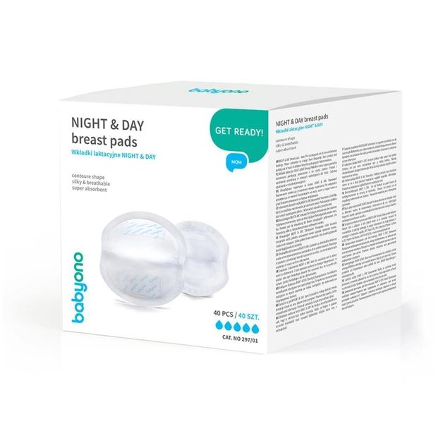 Вкладки лактационные "DAY & NIGHT" BabyOno 40шт/уп
