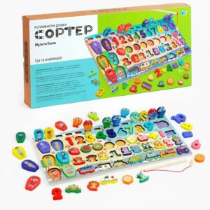 Развивающая большая игра сортер цифры, рыбалка "WToys"