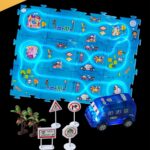Игрушечный набор автотрек «PuzzleMat» с подсветкой