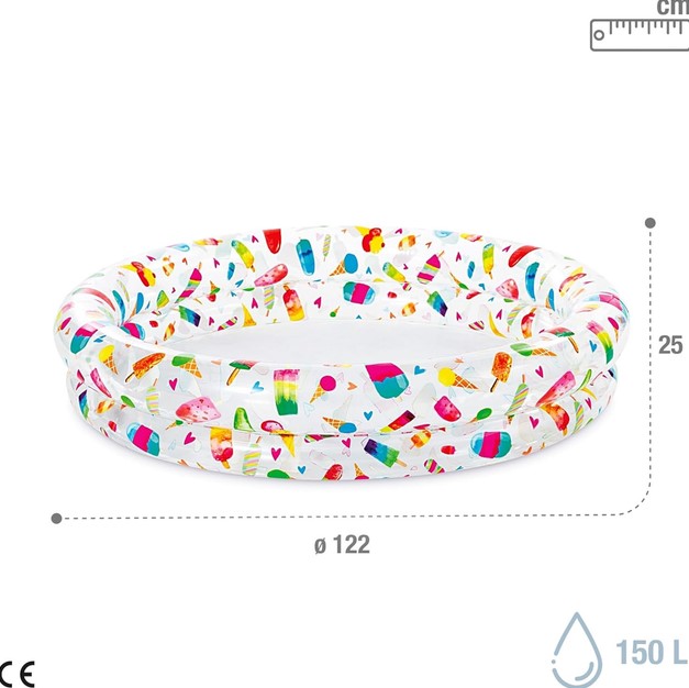Детский бассейн Intex размером 122х25см, объемом 150л, от 2 лет