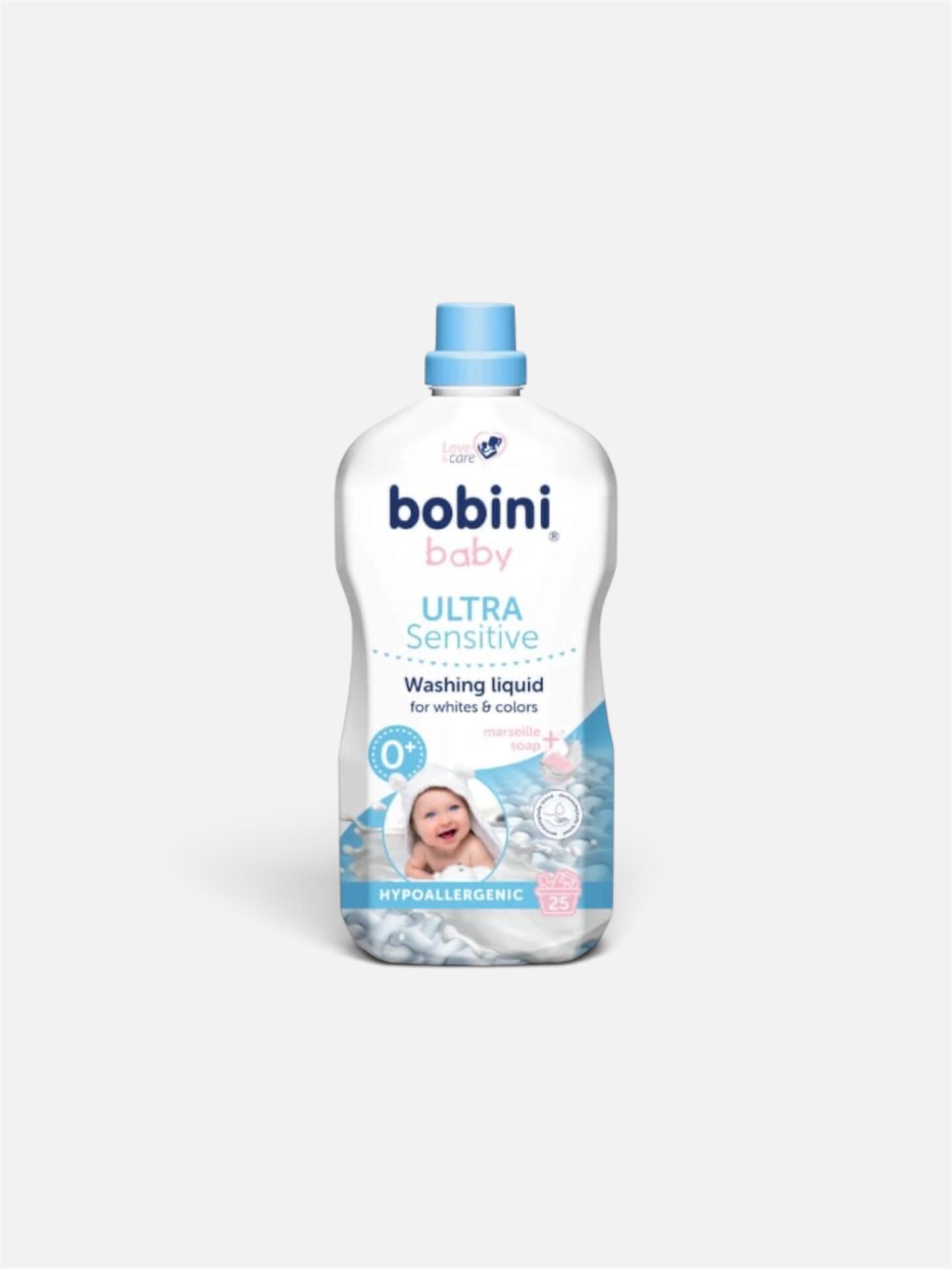 Гель для стирки белых и цветных дететских вещей из марсельским мылом, Bobini